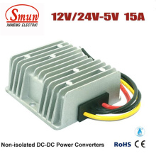 Convertidor de fuente de alimentación de 12VDC 24VDC a 5VDC 15A DC-DC